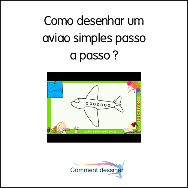 Como desenhar um avião simples passo a passo